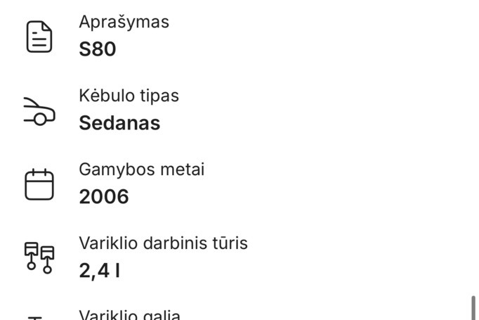 Volvo S80 2 generation Sedan