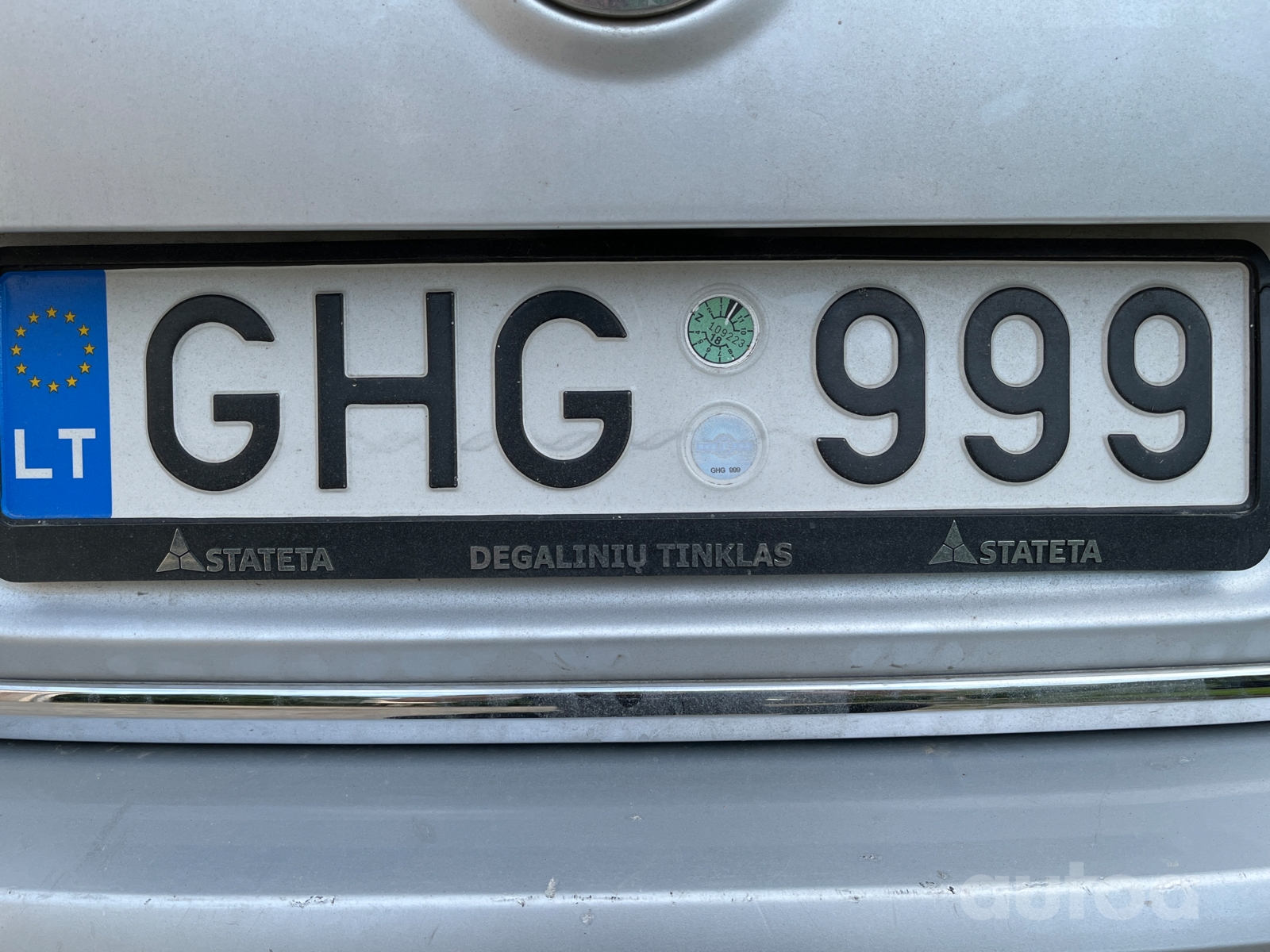 Гос. номер GHG 999 | autoa.lv