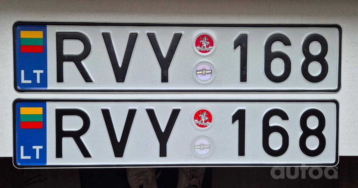 Auto numurs RVY 168 | autoa.lv